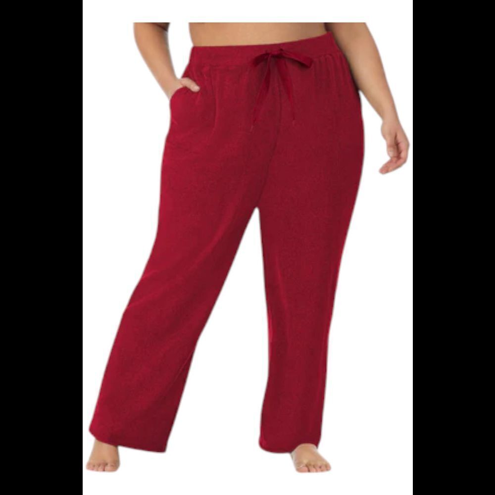 Comfort Code Women's Fleece Lounge Pant Red - Regular